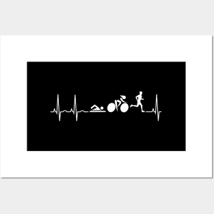 Triathlon - Best Triathlete Heartbeat Posters and Art